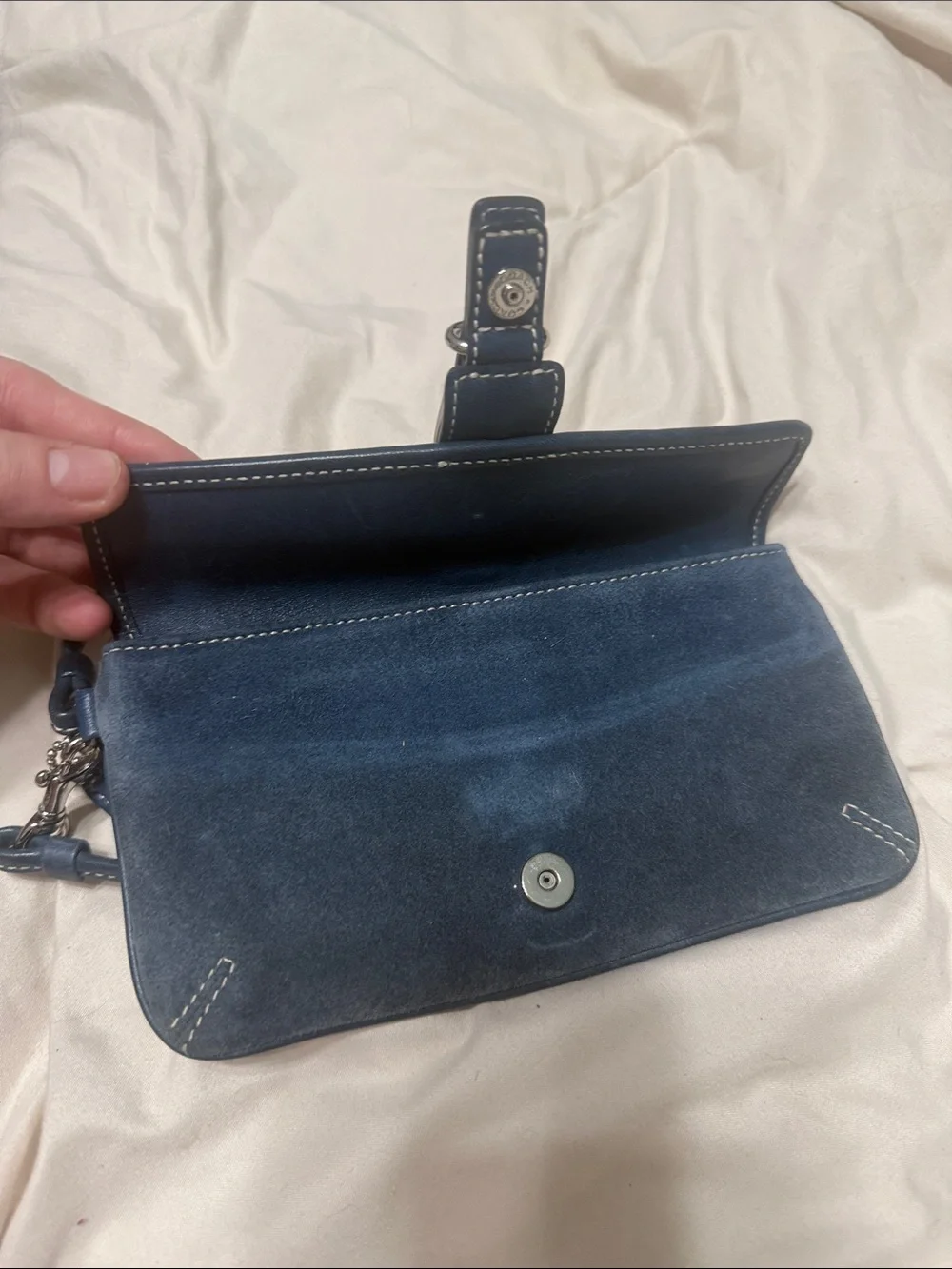 Vintage Y2K coach suede wristlet